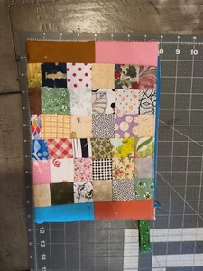 Homemade Patchwork Zipper Pouch 8 X 11 - Picture 1 of 4