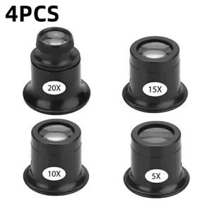 5X 10X 15X 20X Pocket Magnifying Jewelry Eye Glass Magnifier Jewelers Loop Loupe - Picture 1 of 10