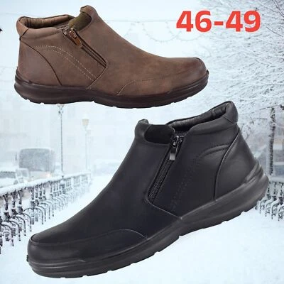 Herrenschuhe Stiefeletten Boots Übergröße Gefütterte Winter Schuhe 72132 - Bild 1 von 4