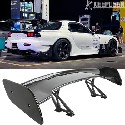 For Mazda RX-7 FD3S Gloss Black 46" GT Rear Trunk Spoiler Racing Wing Adjustable - Image 1 of 4