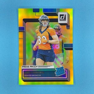 2022 Donruss GREG DULCICH #385 Premium Gold Press Proof Rated ROOKIE BRONCOS