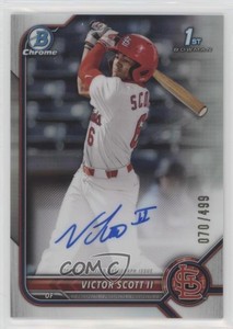 2022 Bowman Draft Chrome Pick Refractor /499 Victor Scott II #CDA-VS Auto