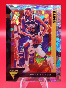 Mikal Bridges Brooklyn Nets 2020-21 Flux Silver Cracked Ice Parallel