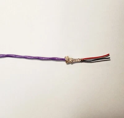 Fio, Violeta Mil-Spec (PTFE) 22 AWG 2 Condição Blindado Banhado a Prata Encalhado 10 pés - Imagem 1 de 2