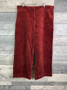 Pantalones de pana Oliver Bonas para mujer talla UK 14 cordones borgoña óxido pierna ancha - Imagen 1 de 10