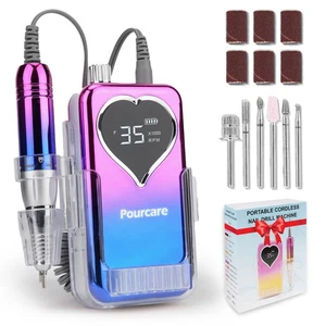 Electric Professional Nail Drill 35000 Rpm,Electric Nail File Efile Machine Set, - Picture 1 of 12