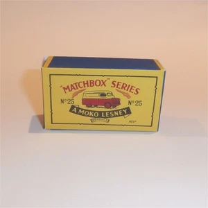 Matchbox Lesney 25 a Bedford Dunlop Van B Style Repro Box - Picture 1 of 4