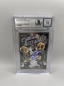 Shaquille O'Neal Firmato 2023-24 Noir Acclamato Telaio Metallo Beckett 10 Auto - Foto 1 di 2