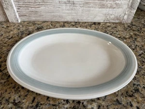 Impressions by Daniele BLUE MIST Stoneware 12” Oval Platter Vintage - Picture 1 of 7