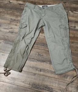 Eddie Bauer Damen Capri grünlich/beige Cargo Wanderhose Größe 10. 2133 - Bild 1 von 6