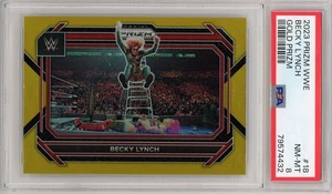 PSA 8 #02/10 2023 Prizm WWE Becky Lynch Gold Prizm #18 - Picture 1 of 2