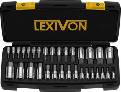 Master HEX Bit Socket Set, Premium S2 Alloy Steel | Complete 32-Piece, SAE and - Image 1 of 4