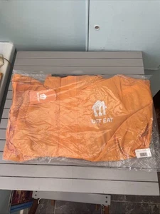 Just Eat Waterproof Delivery Jacket Hoded Orange Size UK L New - Picture 1 of 5