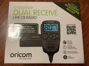 ORICOM DTX4200XP DUAL RECEIVE UHF CB RADIO + MAGNETIC MIC MOUNT - Foto 1 di 1