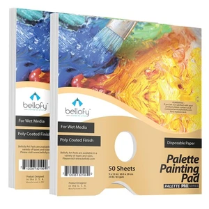 Bellofy 2X Disposable Palette Paper 9x12 Inches | Mess-Free Paper Artist Pal... - Picture 1 of 9