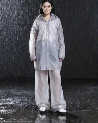 Traje de lluvia ligero vinilo pvc gris xxl Foto 1 de 4