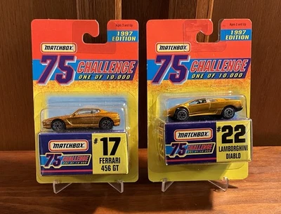 Matchbox 75 Challenge 1997 1/10 k *Ferrari 456 GT y Lamborghini Diablo* Chase Foto 1 de 4