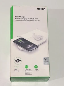 Belkin Boost Charge 10W Wireless Charging Dual Pad - White OPEN BOX - Picture 1 of 2