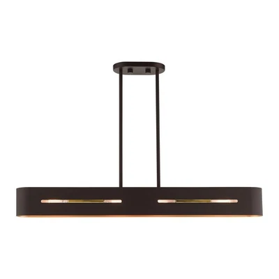 Candelabro linear usado Livex Lighting 45767-07 Rave - 4 luzes industrial - Imagem 1 de 4