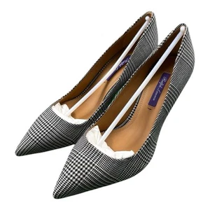 Ralph Lauren Purple Label Wool Glen Plaid Women’s Pumps Heel Size 38B EU NIB - Picture 1 of 9