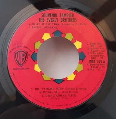 Everly Brothers  SOUVENIR SAMPLER (ROCK N ROLL EP  NO COVER 45) #135 PLAYS VG++ - Image 1 of 4