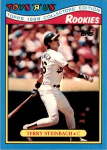 1988 Topps Toys'R'Us Rookies Terry Steinbach 101 Baseball Cards #30