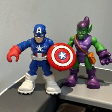 2 Green Goblin CAPTAIN AMERICA Playskool Marvel Super Hero Adventures Figure #2Y