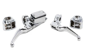 Chrome Handlebar Controls Switch Housings 3/4" Bore Harley Custom Softail 82-95 - Bild 1 von 4