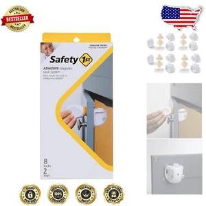 Quick-Install Magnetic Lock System for Cabinets – 8 Childproof Locks & 2 Keys - Picture 1 of 8