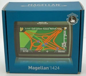 Magellan RoadMate 1424 Portable GPS Navigator System US Canada TRAFFIC Set - Picture 1 of 8