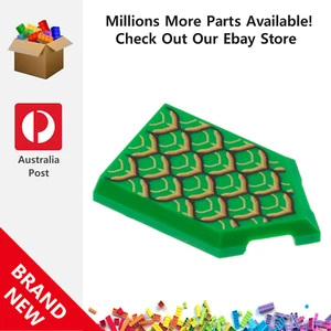Genuine LEGO™ Green Modified 2 x 3 Pentagonal with Scales Tiles 22385 35341pb290 - Picture 1 of 2