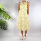 Vintage Floral Pastel Cottagecore Prairie Sleeveless Fairycore Maxi Dress / 16