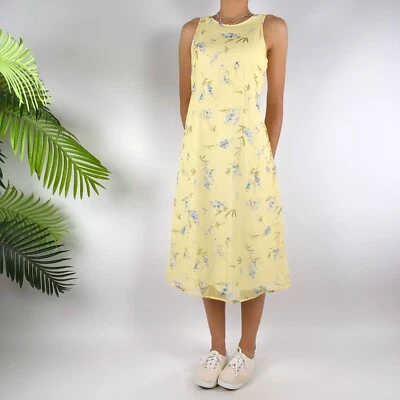 Maxi Vestido Vintage Floral Pastel Cottagecore Pradera Sin Mangas Fairycore / 16 Foto 1 de 4