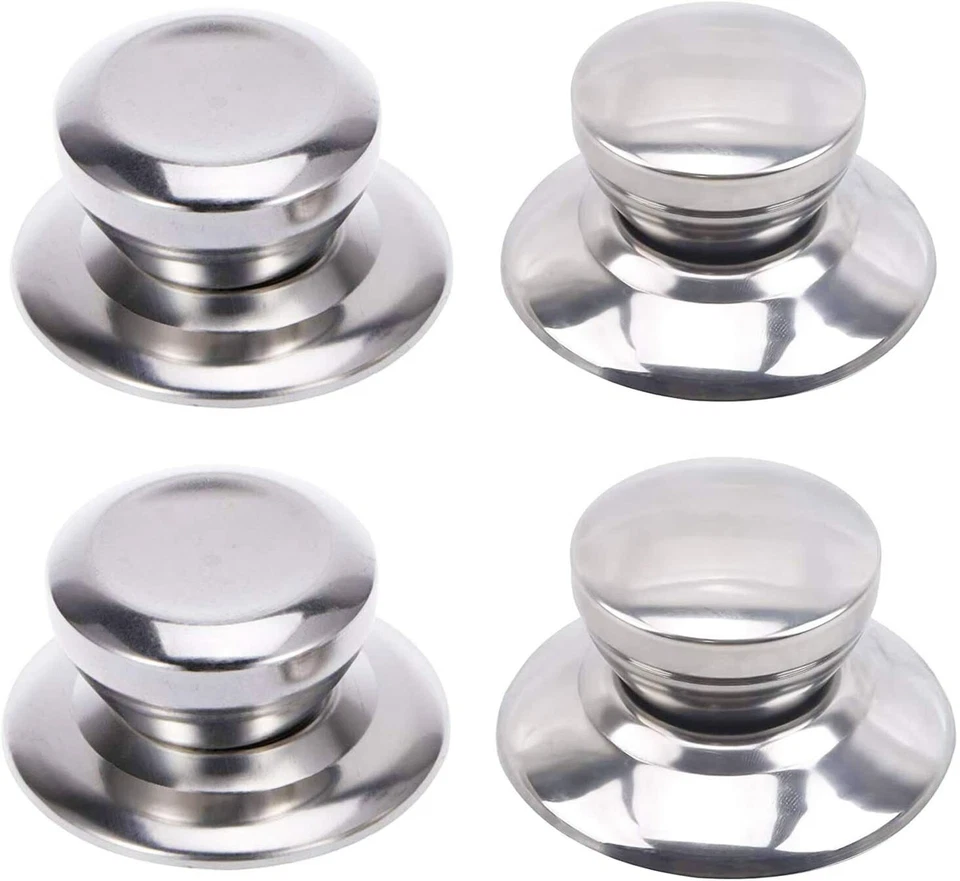 3,6 Easy fit Replacement Pan Lid Knobs Handle Stainless Steel Sauce Replacement - Image 1 of 1