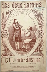 LES DEUX LARBINS Duo comique avec parlé 1897 par Frédéric Boissière et Gil - Picture 1 of 2