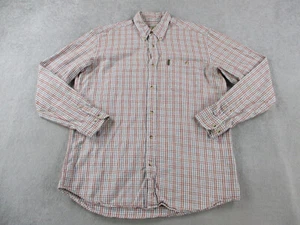 Beretta Shirt Mens Large Red Colorful Flannel Cotton Long Sleeve Outdoors Casual - Picture 1 of 9