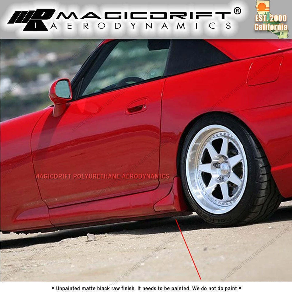 For 00-03 HONDA S2000 S2K AP1 JDM OE STYLE SIDE SKIRTS SILL STRAKES SPLASH GUARD - Image 1 of 4