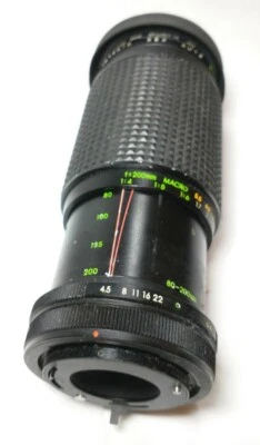 Lente de cámara de colección automática Makinon MC 1:4,5 MACRO f=80-200 mm 55 mm tragaluz 1A Foto 1 de 4