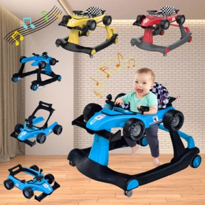 4-in-1 Adjustable Baby Stroller Walker Foldable Ride On Car with Music - Picture 1 of 17