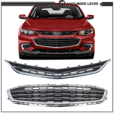 Parrilla de parachoques delantera superior e inferior de malla de panal para Chevrolet Malibu 2016-2018 Foto 1 de 4