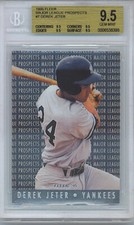 1995 FLEER DEREK JETER MAJOR LEAGUE PROSPECTS #7 ERROR NO LOGO BGS GEM MINT 9.5 