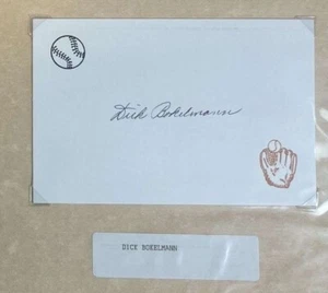 Richard "Dick" Bokelmann St. Louis Cardinals Signed Autographed Index Card - Picture 1 of 1