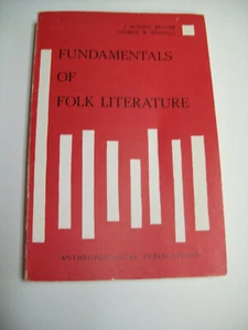 FUNDAMENTALS OF FOLK LITERATURE - Bild 1 von 1