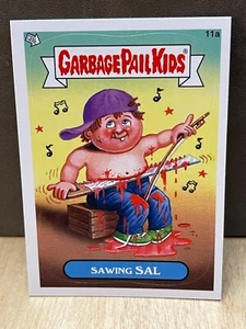 Garbage Pail Kids 2012 Brand New Series 1 BNS1 GPK 11a SAWING SAL Sticker - Picture 1 of 2