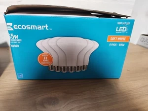 EcoSmart 65-Watt Equivalent BR30 Dimmable LED Light Bulb, Bright White (6-Pack) - Picture 1 of 2