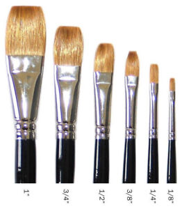 Pro Arte Connoisseur Brushes - Sable Blend - One Stroke Flat -Ser 99 Watercolour