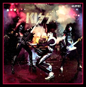 4" KISS ALIVE! glossy vinyl sticker. Heavy Metal decal for car, laptop, guitar. - Picture 1 of 2