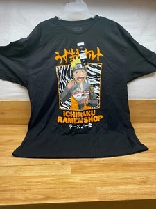 Japanese Kitchen Steakhouse Naruto Ichiraku Ramen Shop Black T-Shirt Size: M - Picture 1 of 4