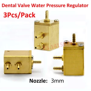 3Pcs Square Dental Valve Water Pressure Regulator for Dental chair Unit Turbine - Picture 1 of 6