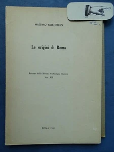 ARCHEOLOGIA CLASSICA MASSIMO PALLOTTINO LE ORIGINI DI ROMA-vol. XII 1960 - Picture 1 of 1